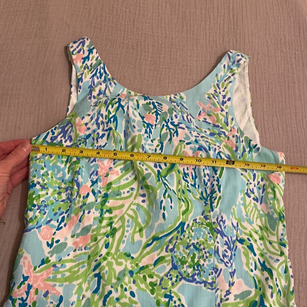 Lilly Pulitzer Vibrant Blue and Green Mini Dress. Size 2 - Picture 4 of 9